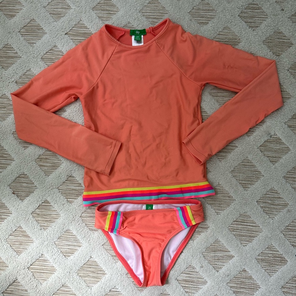 Girl’s rashguard and swim bottoms